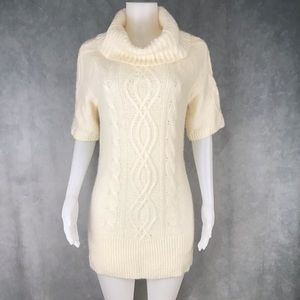 Old Navy White Knitted Sweater Dress
